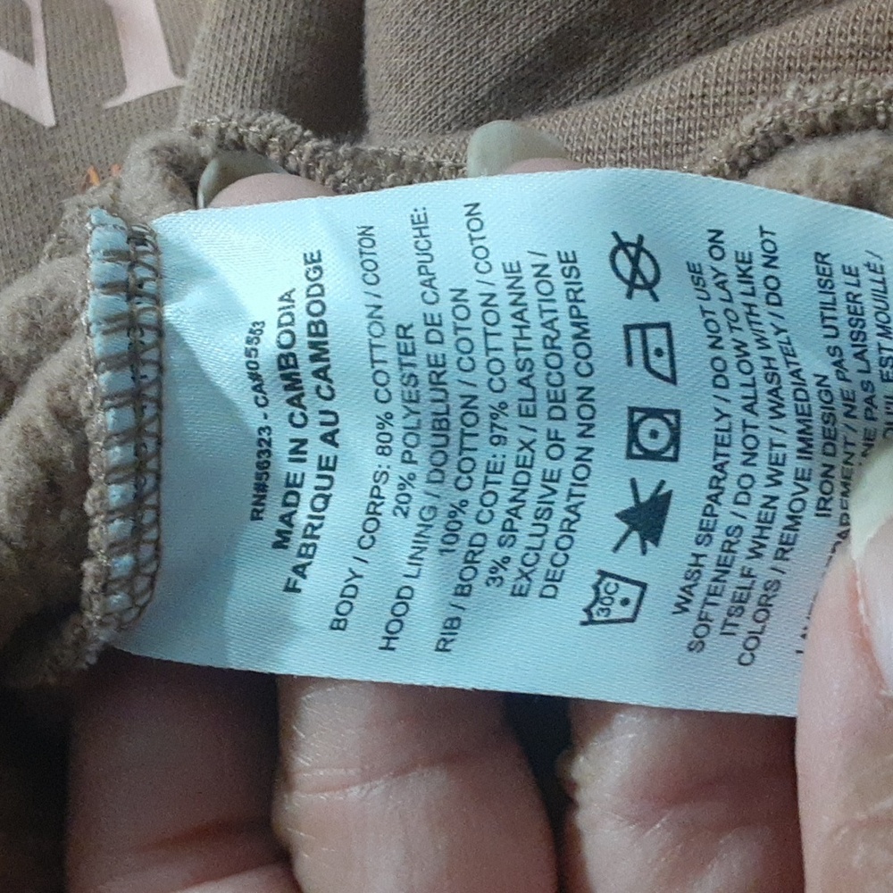 Nike Women's Cocoa Brown Zip-Up Cripped Hoodie Size M Casual Beach Boho - Picture 10 of 10